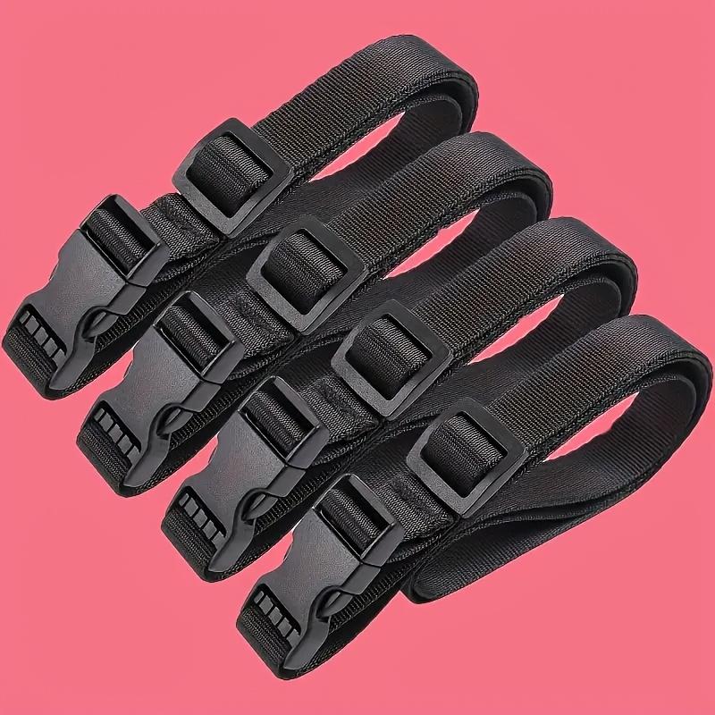 Set of 4 Durable Nylon Adjustable Straps with Metal Buckles for Travel and Camping