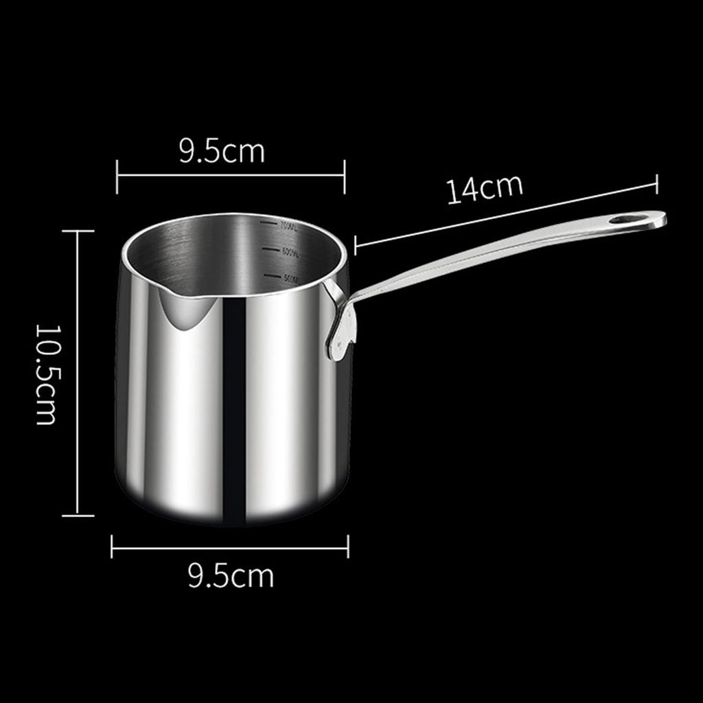 Deep Fryer Cooking Pot Saute Pan Practical Comfortable Grip Small with Handle Milk for Home