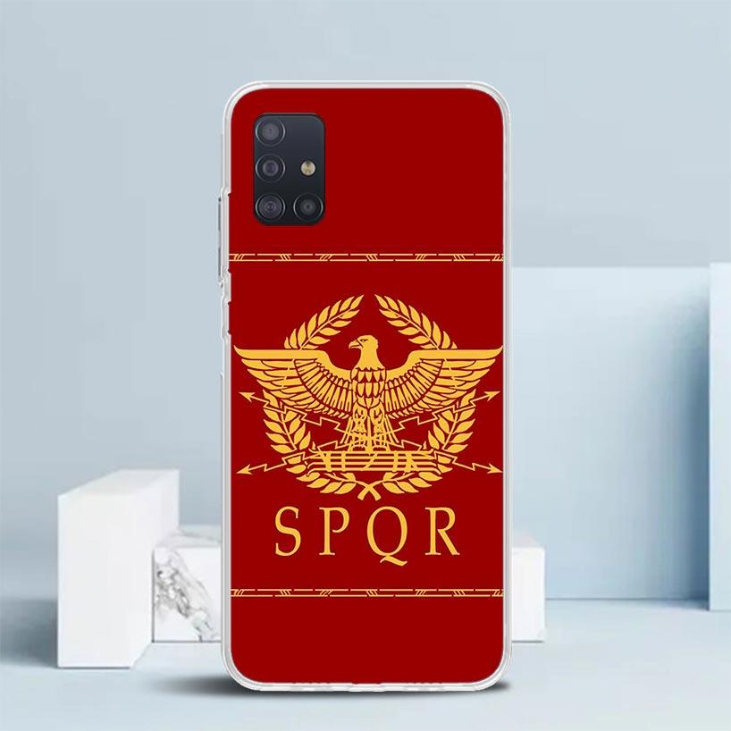 

SPQR Roman Imperial Legionv Soft Cover for Samsung Galaxy A12 A22 A32 A52 A72 A02S Phone Case Note 20 Ultra 10 S10 Plus A51 A71 Samsung A22 4G