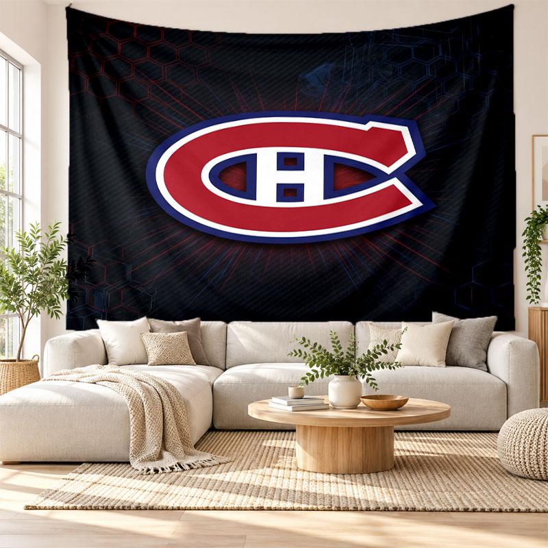 Montreal Canadiens Wall Tapestry, Soft Fabric Wall Hanging, Decorative Backdrop For Bedroom Home Wall Art