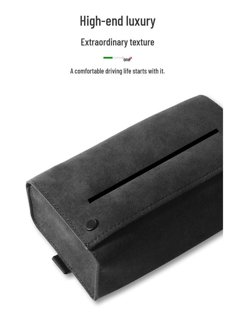 Alcantara Tissue Box for Tesla Screen, Console, & Seat Back
