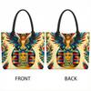  Colorful Egyptian Pattern Tote Bag Large Capacity Reusable Casual Fashion Shoulder Bag for Daily Use