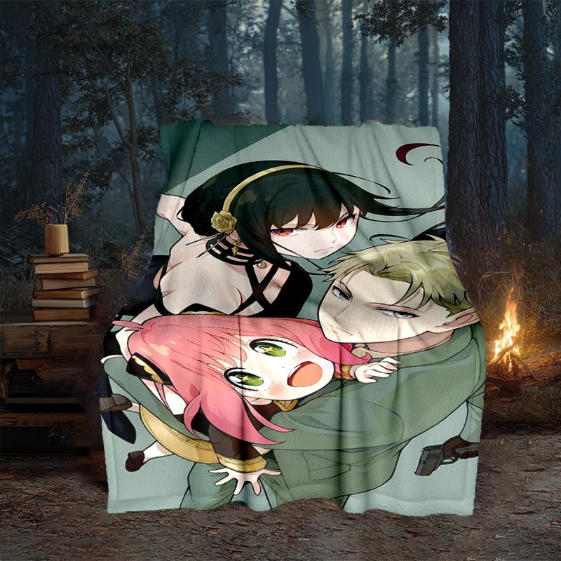 Fantasy Battle Anya Blanket Flannel Throw for Sofa, Travel, Camping, Livingroom, Office, Chair and Bed Soft and Warm Holiday gifts