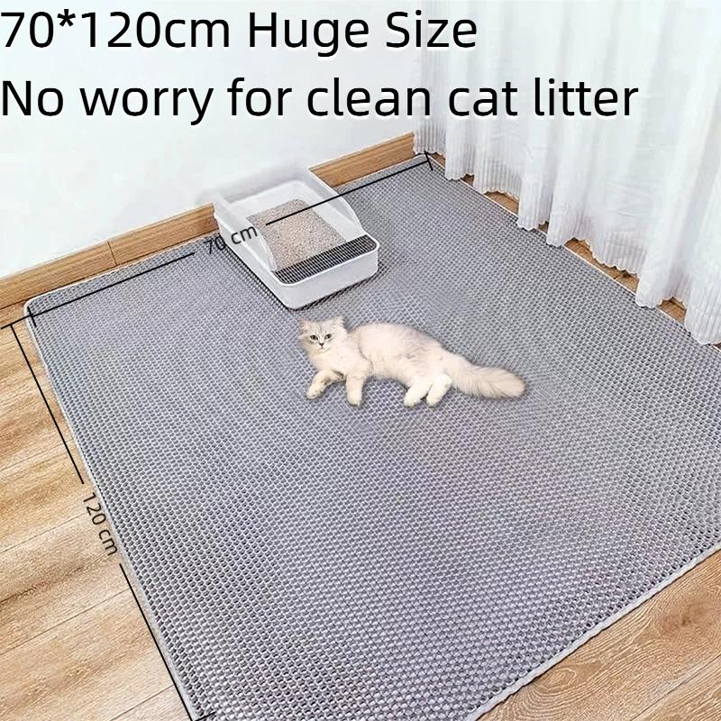 Büyük Boy Kedi Kumu Paspası Eva Çift Katmanlı Su Geçirmez Kedi Kumu Paspası Evcil Hayvan Tuvaleti Kedi Paspası Kedi Tuvalet Paspası