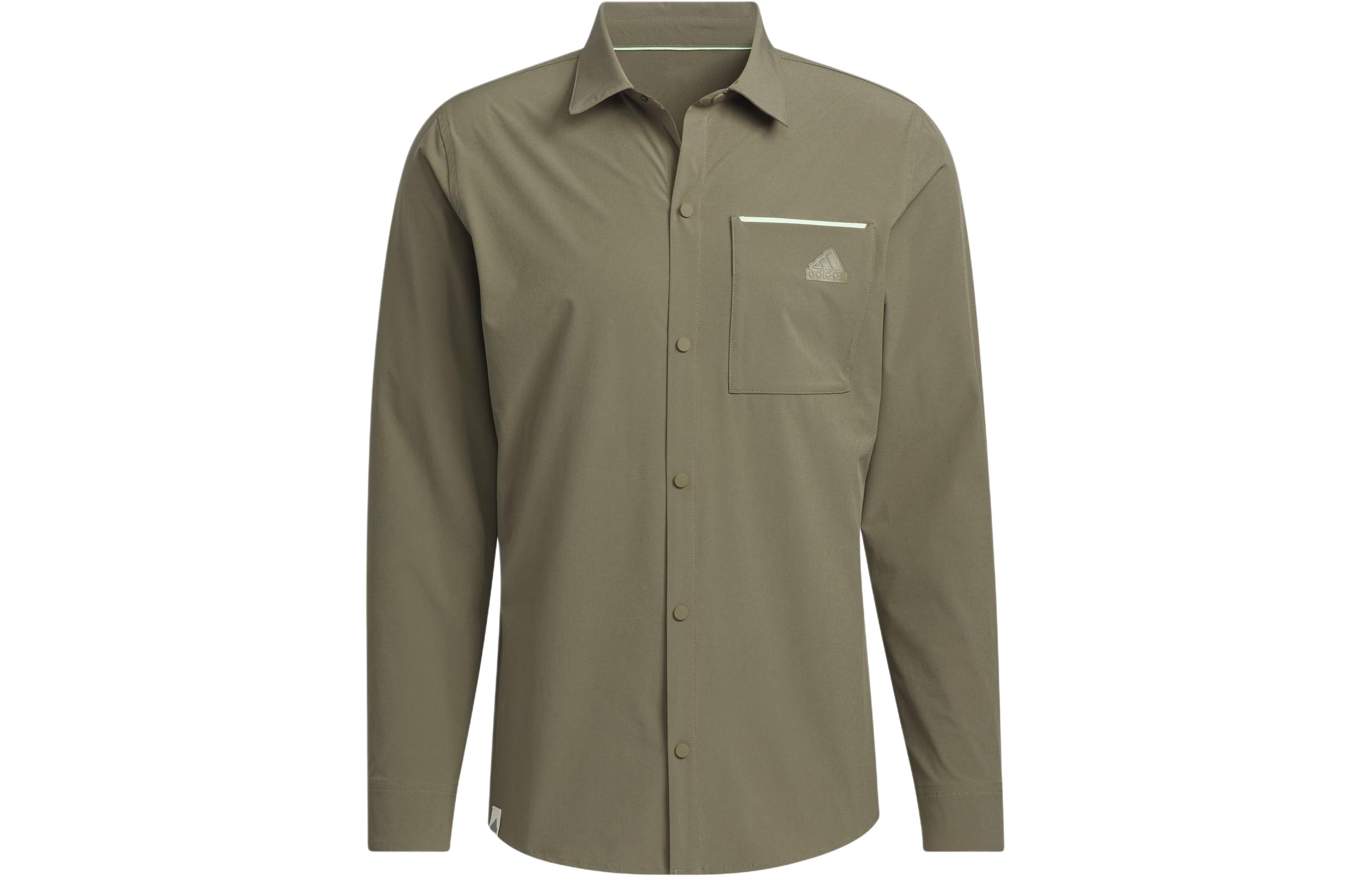 Adidas Business Casual Pocket Shirt Men s Strata Olive Green JE8599 M