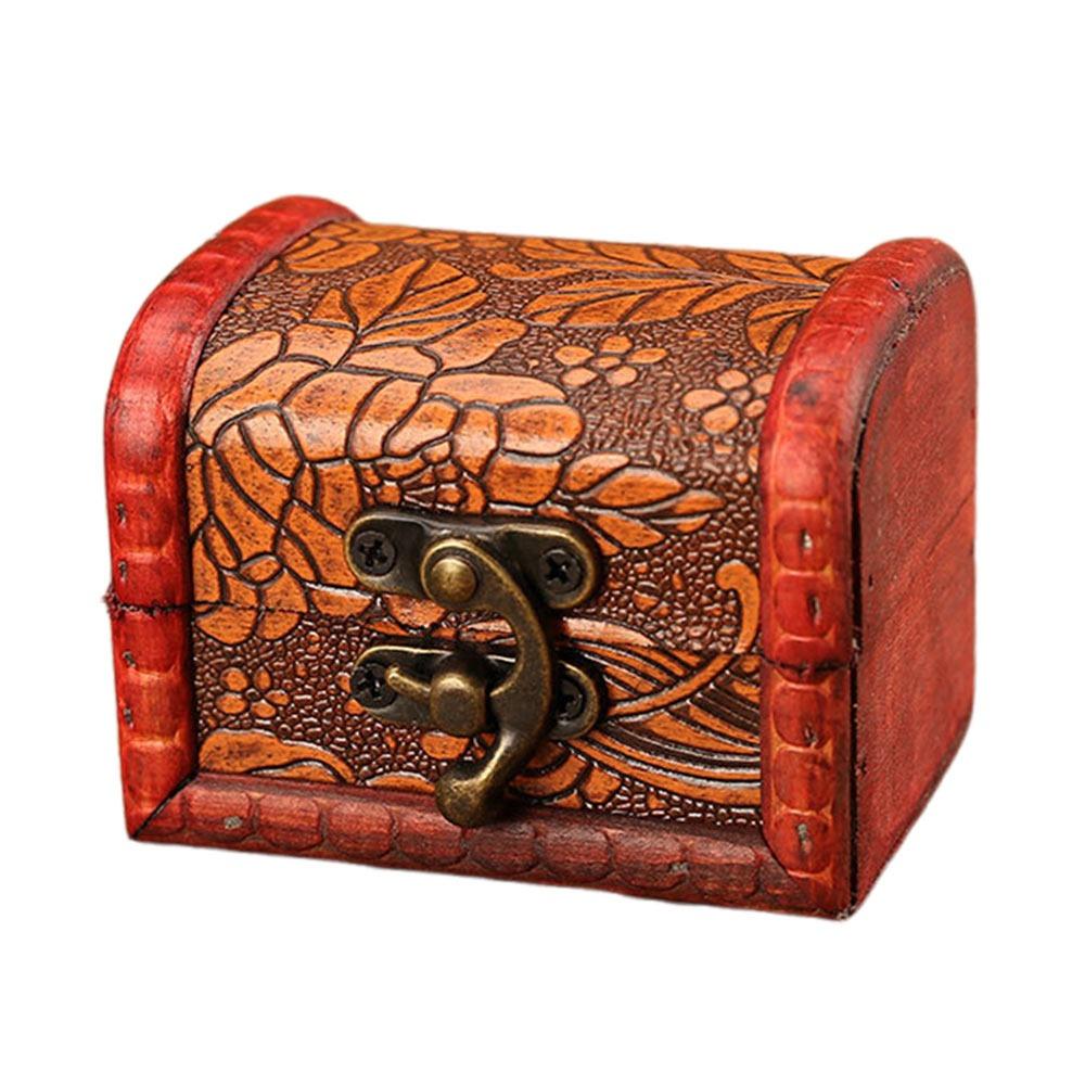 

Retro Wood Storage Box Chinese Style Treasure Box Vintage Vintage Mini Box Home Decoration 6
