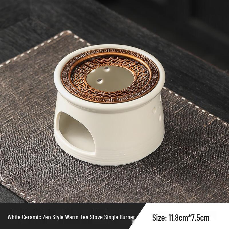 Zen Style White Pottery Tea Warmer (2-pack)