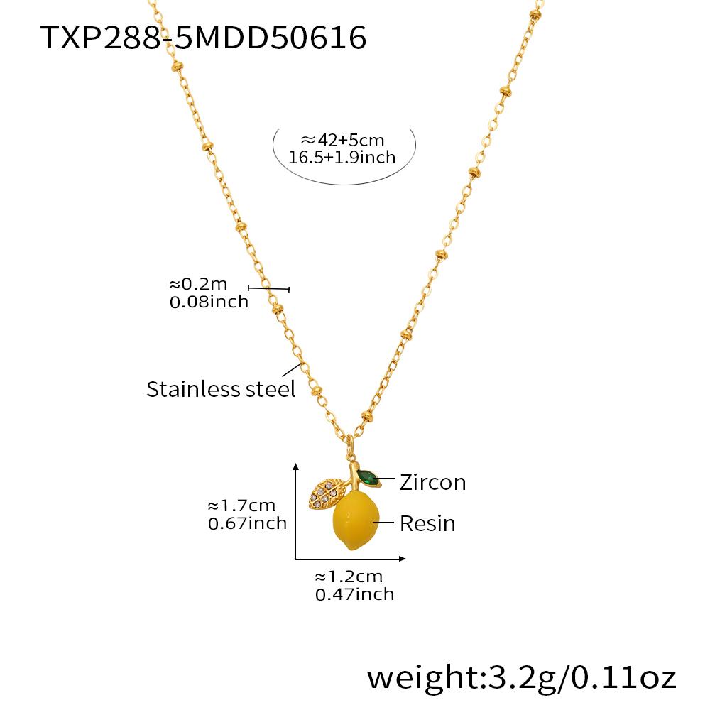Zitronen-Anhänger Hängende Ohrringe Passend Muschelperlen Halskette Armband Handgefertigte Perlenhalsketten Armbänder Ohrstecker Für Frauen