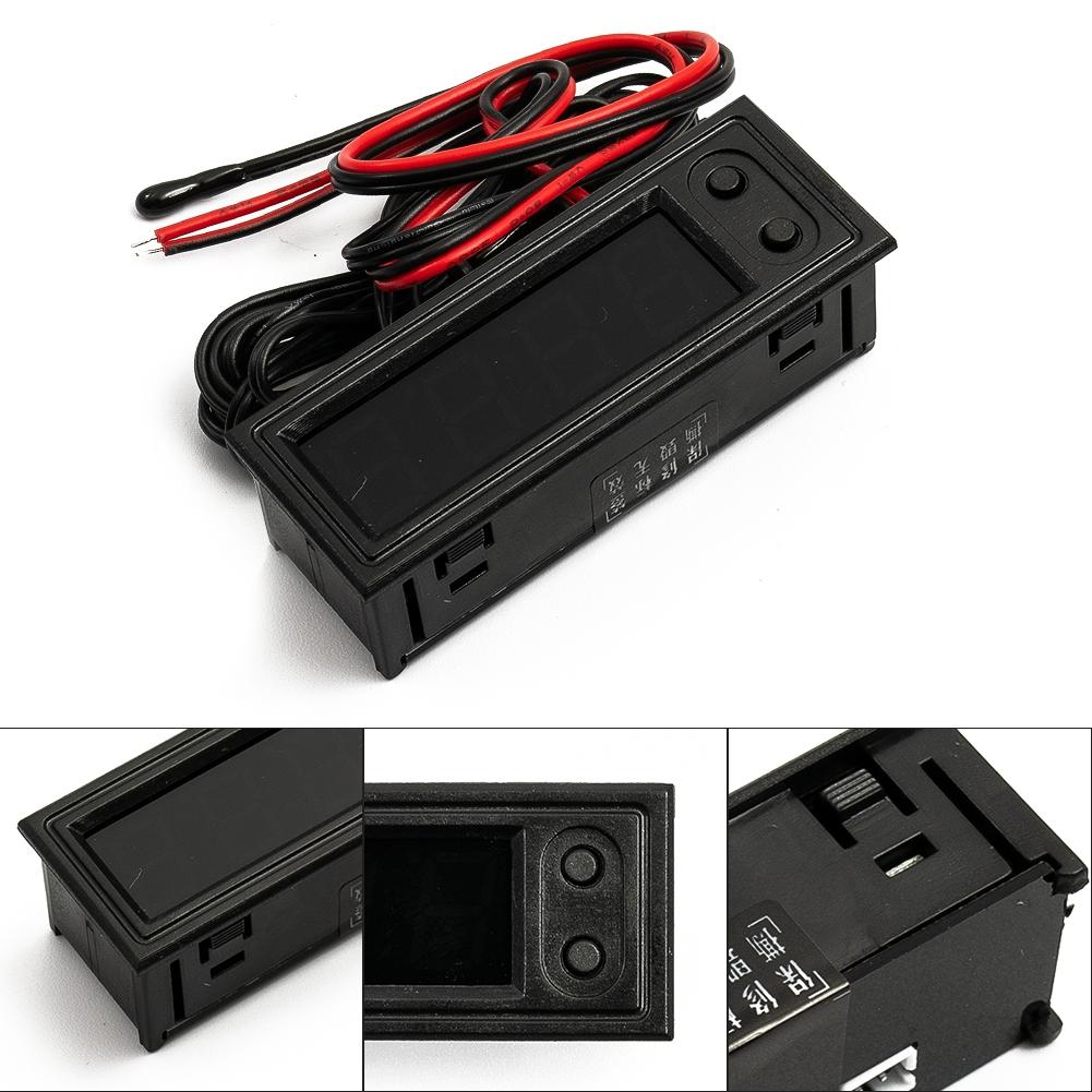 Ceas Auto Voltmetru LED Display digital PP DC 5-27V Interior 1 buc Roșu 12V