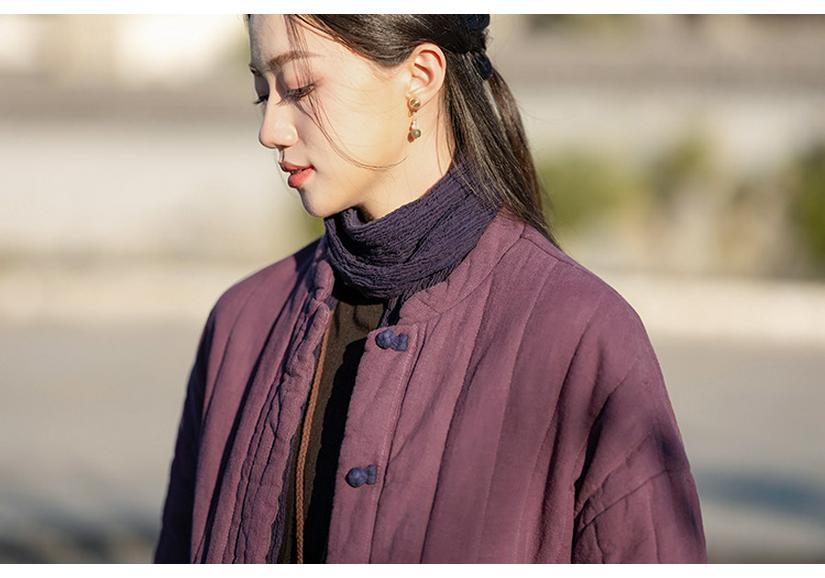 Women's Retro Chinese Style Quilted Cotton Linen Jacket