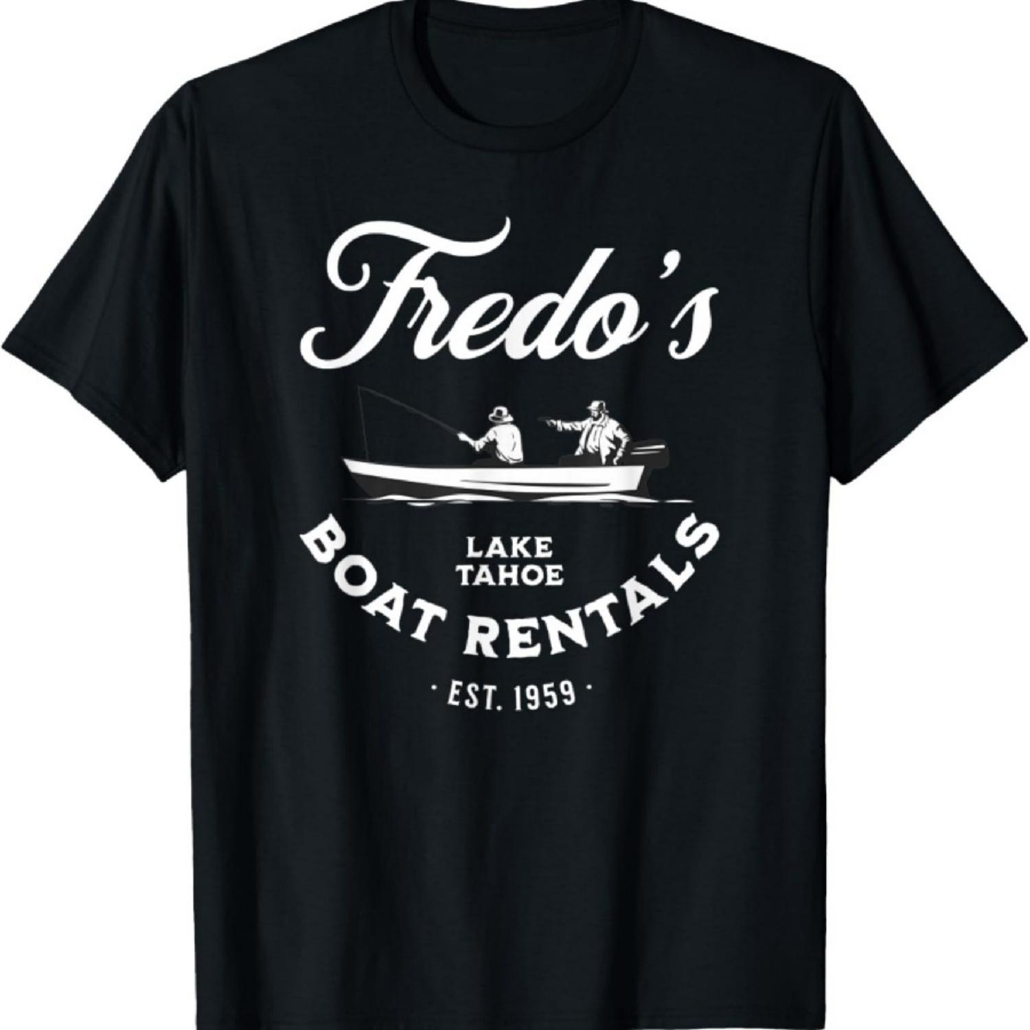 Fredo s Lake Tahoe Аренда лодок Основан в 1959 году Футболка «Крестный отец рыбалки» S