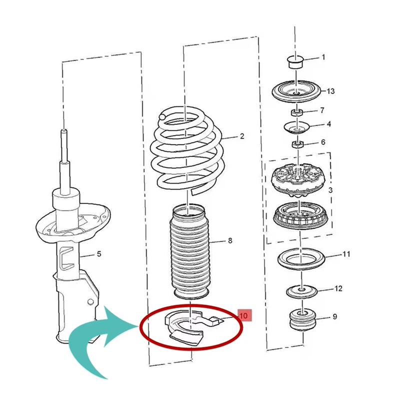 M63K-Front Shock Absorber Spring Pad Front Shock Absorber Buffer Block Shock Absorber Spring Pad For Cruze