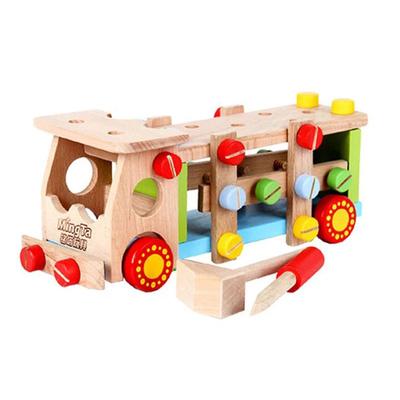 Holzauto Spielzeug Montessori Fahrzeugmodelle Kinder Demontage und Montage Coches Juguetes