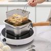 Large Capacity Multifunctional Deep Fryer Oil Filter Stainless Steel Frying Pan  Household Use