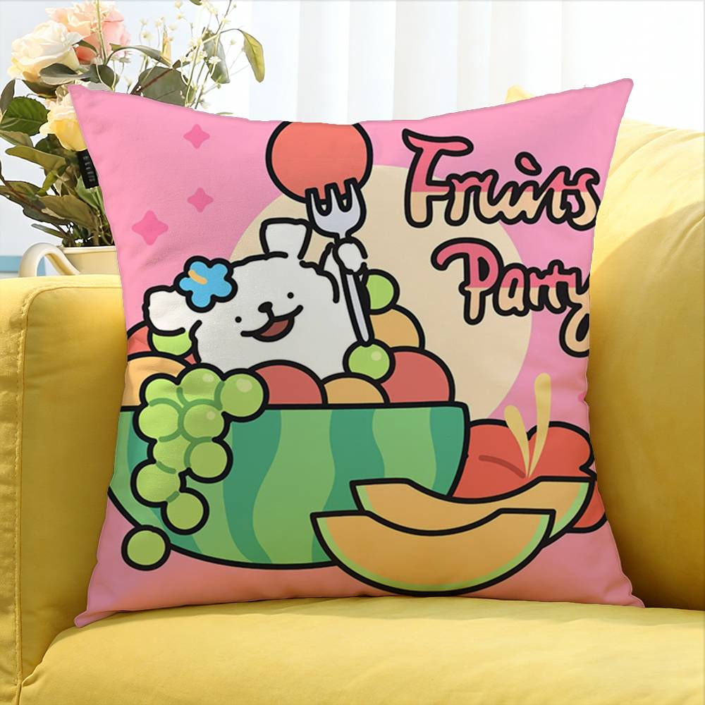 Cute Dog Illustrator Matsui World Various Sizes Square Pillow Case For Car Home Bedchamber Decor