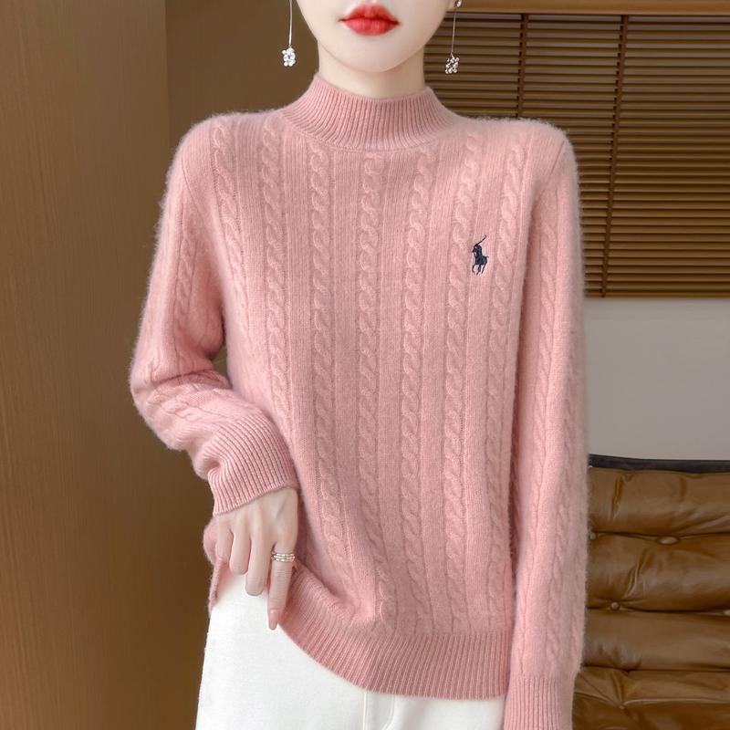 Women's Cashmere Sweater Qinghe Cashmere 30% Cashmere 70% Wool Autumn and Winter Pullover Warm and Fashionable