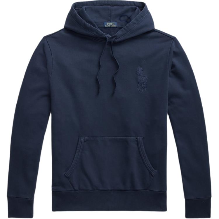 Polo Ralph Lauren FW24 Однотонная толстовка с вышивкой Big Pony Мужские толстовки Морской синий MNPOKNI16823942-410 S 13090₽