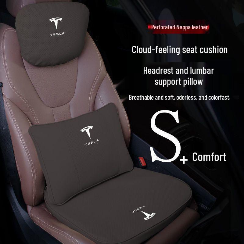 Tesla Car Headrest & Lumbar Support Cushion for Model 3/Y/S/X