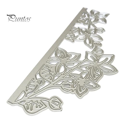 

Металлические штампы с цветочным краем, DIY Скрапбукинг, изготовление карточек, форма для перфорации бумаги серебряный