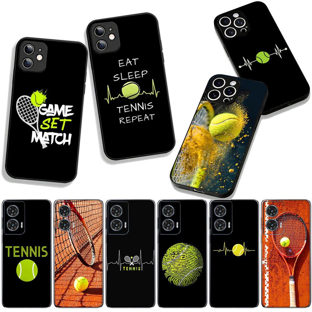 For Motorola Moto G54 G05 G24 G55 G75 G85 G15 G57 G86 Power Edge 50 30 Fusion Neo Pro Case Coach Eat Sleep Tennis Repeat Ball