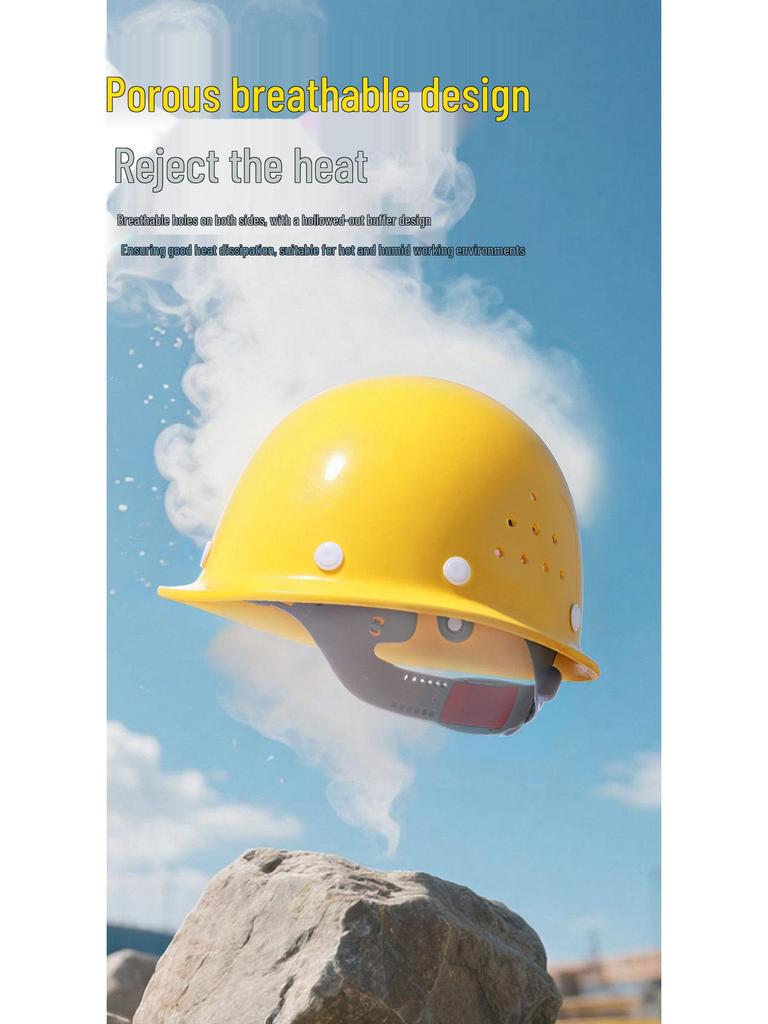 Iron Head Kung Fu Standard Breathable Anti-Impact Construction Safety Helmet with Customizable Print.