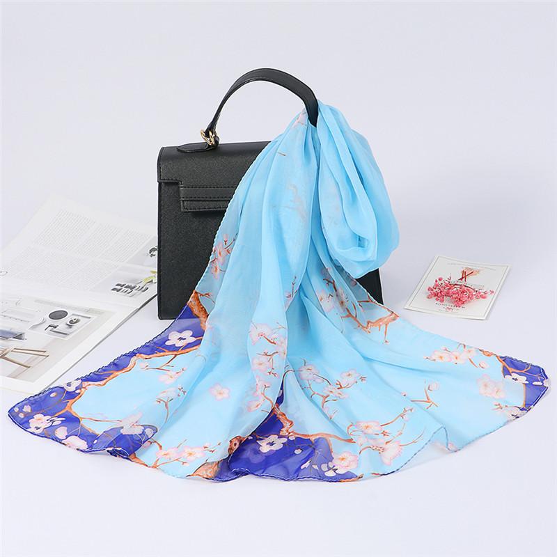 Spain Fashion Sexy Leopard Floral Patchwork Chiffon Silk Scarf Shawl Lady High Quality Wrap Beach Cover-Ups Hijab Snood 150*50Cm