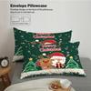 3pcs Santa Claus Christmas Tree Print Coreless Duvet Set Bedroom Dormitory Bedding Decoration