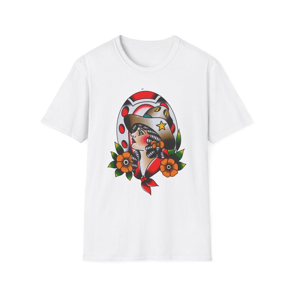 Tattoo Pin Up Horseshoe Bert Grimm Style Traditional Sailor Classic T Shirt