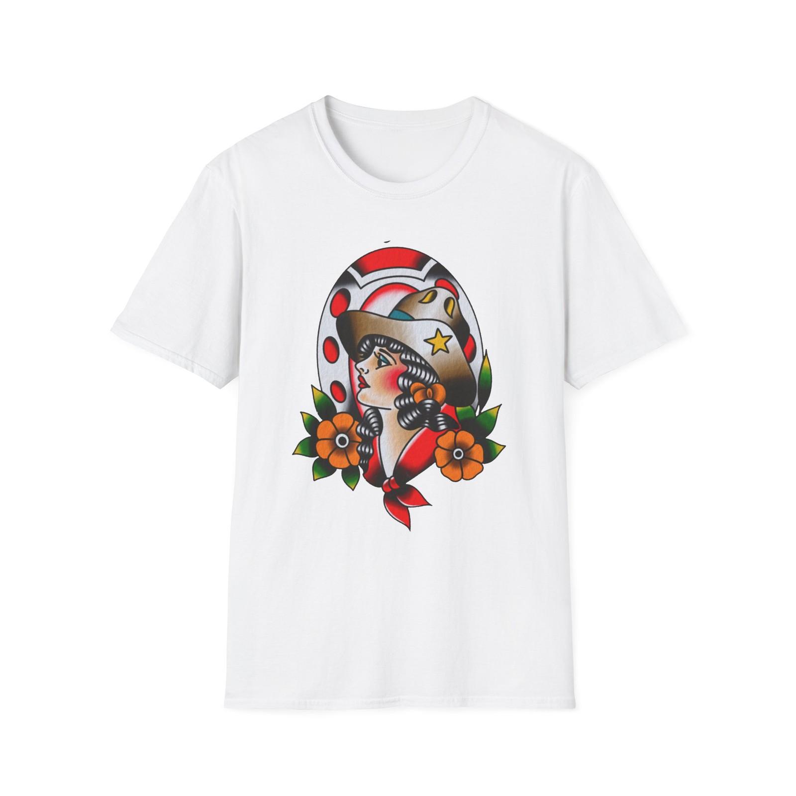 

Tattoo Pin Up Horseshoe Bert Grimm Style Traditional Sailor Classic T Shirt S разноцветный