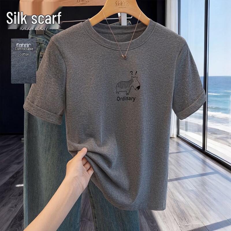 Women s Printed Round Neck Short Sleeve T-Shirt S