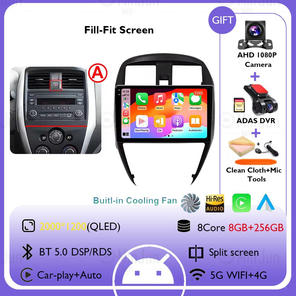 Android 14 Car Radio For Nissan Micra March Versa Note Sunny Juke Versa 2014 2015 2016 2017 2018 Carplay Android Auto Navigation