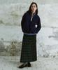 FRITUR Tartan Check Maxi Skirt Green_F254Sk01