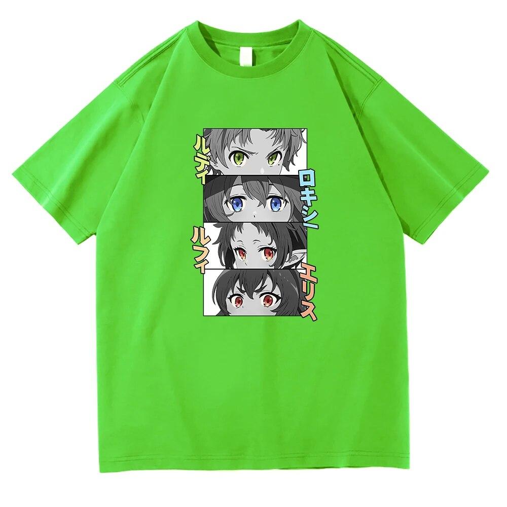 Mushoku Tensei T Shirt Unisex Harajuku Graphic Kawaii Rudeus Sylphiette Tshirt Unisex Anime Unisexga Cartoon Casual Cotton Tees Shirts Unisex