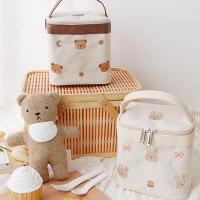 Portable Thermal Lunch Bags For Women Reusable Foldable Work Meal Carrier Travel Food Storage Bag For Picnic Camping Outdoor