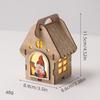 Christmas Luminous Wooden Cabin Ornament - Small House Tree Decoration