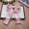 Women Elegant Long Ribbon Bow Hair Clips Fashion Korean Spring Hairpins Girls Sweet Chiffon Bowknot Hairgrip Headwear Ornament