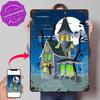 Joke Haunted House D Texture Metal Poster Customized Wall Art Tin Sign Gift for Mancave Interior Decoration Living Room Home