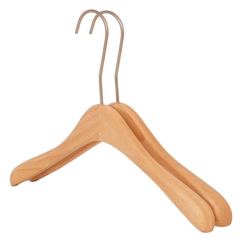 New Women's Non-Slip Solid Wood Hangers with Pants Clips