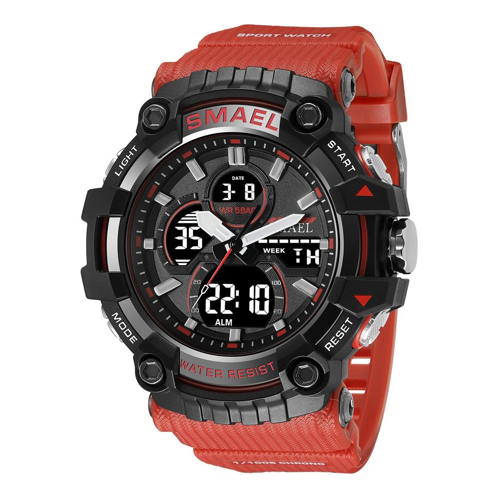 SMAEL Glow Men's Watch 8079 Tactical Watch Male Student Sports Dual Display Digital Waterproof