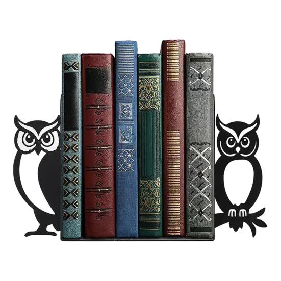 1 Pair Cute Cat-Shaped Bookends Decorative Wooden Book Stoppers for Shelves Desks Corner Shelf Organizer Adorable Home Office Decor Gift for Cat