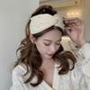 New Korean Style Wide Cross Pearl Headbands For Woman Hairband Elastic Sports Yoga Headwear Girls Hair Band Hair Accessories