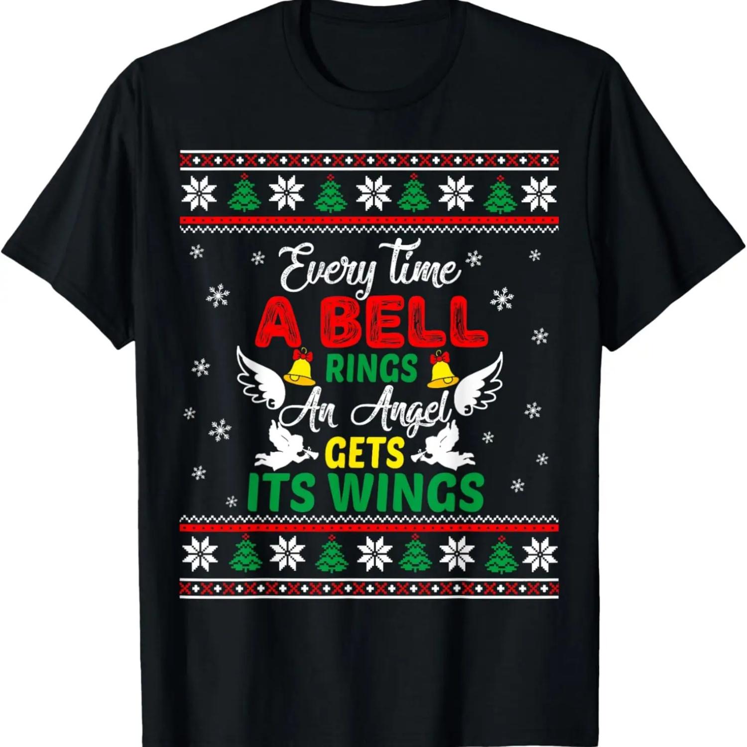 It s a Wonderful Life Every Time A Bell Rings Cute Christmas T-Shirt S