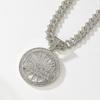 Da Vinci Rhinestone Pendant with Cuban Chain - European & American Style Hip Hop Jewelry