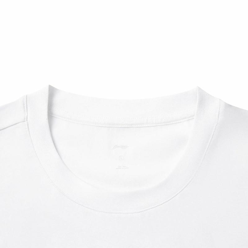 Li-Ning Fashion Solid Color Quick-Dry Short Sleeve T-Shirt Elastic Breathable Simple Ice Silk Pants Casual Sports Suit Men Suit ATSV597-1+AYKT415-1