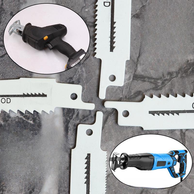 4pcs Reciprocating Saw Blade Universal Woodworking Saw Blade Metal High Speed Carbon Steel Woodworking Coarse Fine Teeth