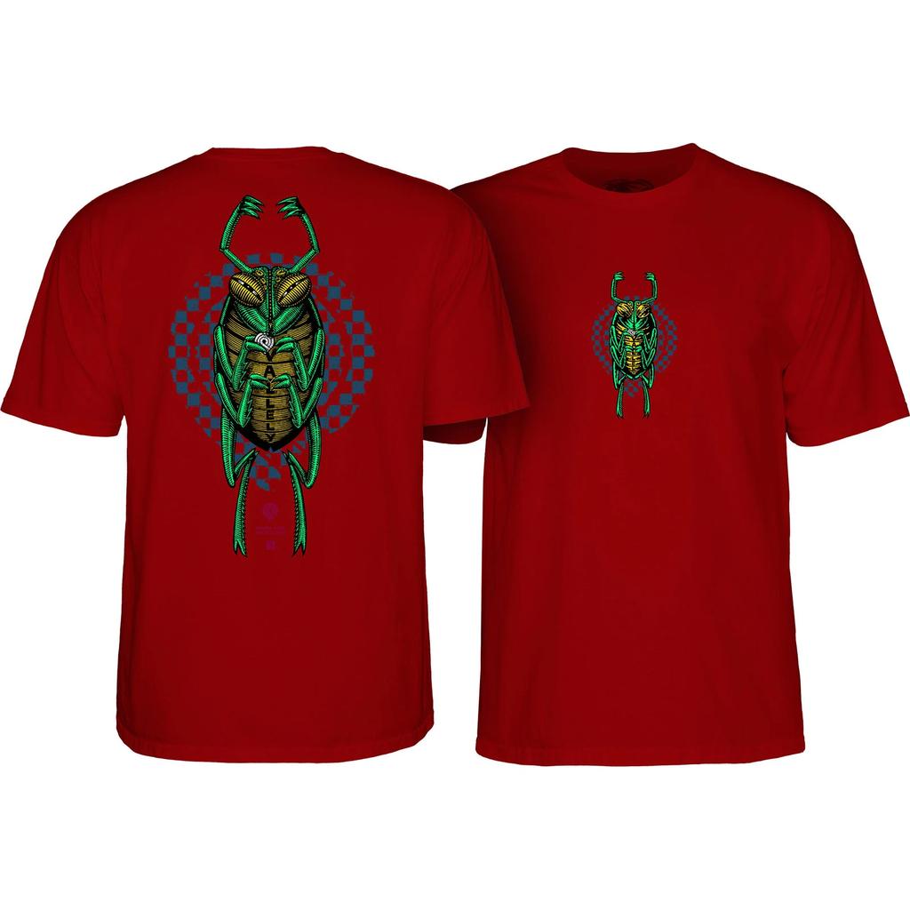 Powell Peralta Skateboard Shirt Mike Vallely Bug Garnet