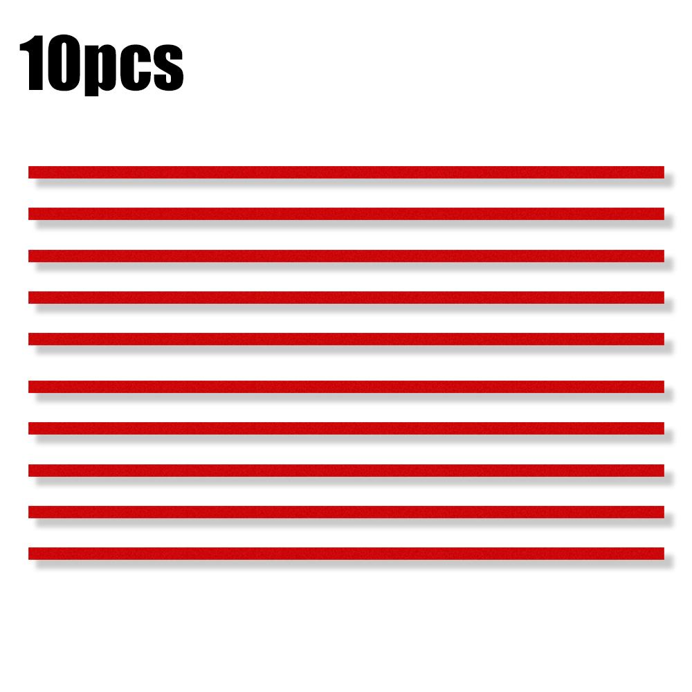5/10pcs Car Hood Reflective Sticker Strip Waterproof Front Hood Grill Decals Car Exterior Decoration Reflective Stickers