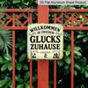 2D Flat, 1pc, Vintage Metal Sign, Decorative Plaques and Ornaments, Welcome Theme, German Home Style, Perfect for Porches, Entryways, Living Rooms