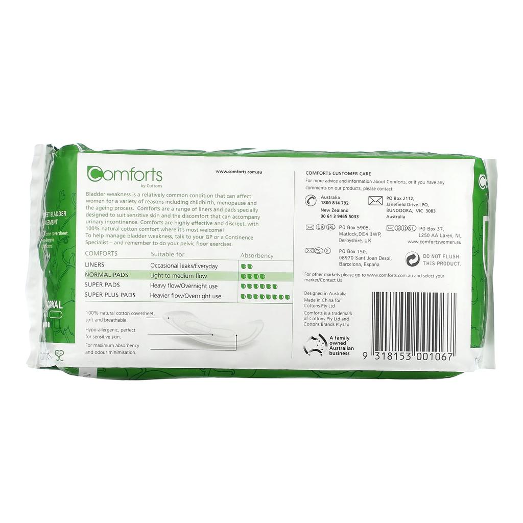 Natural Cotton Comfort, Normal, 10-Count