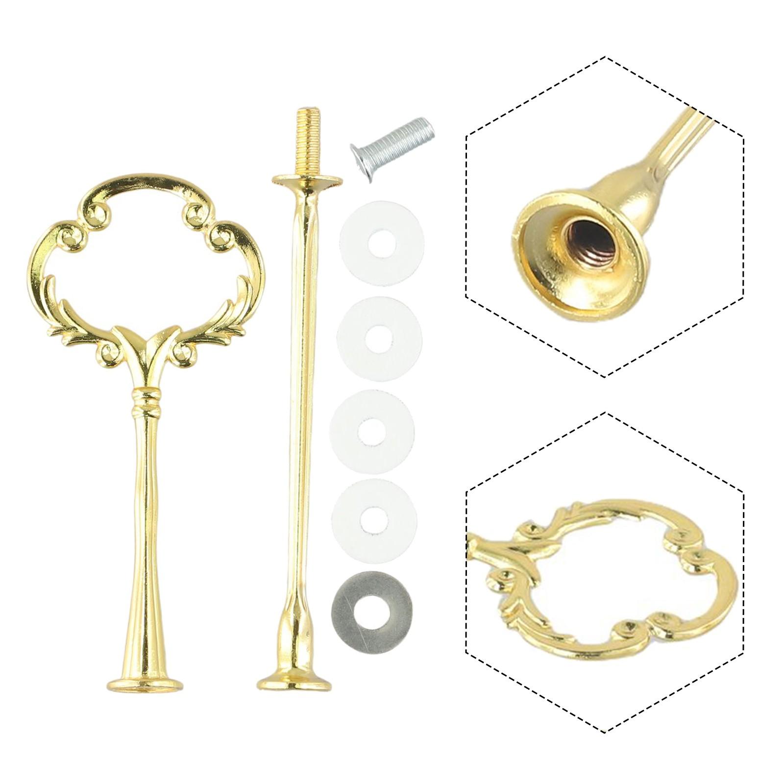 

1 шт. Подставка для торта из цинкового сплава, золото, серебро, 2/3 яруса Gold Double Layer